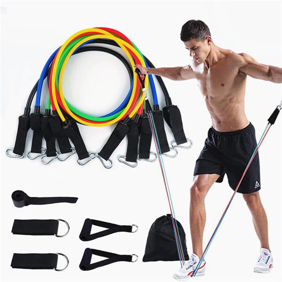 11 Pcs Resistance Band Set For Men & Women