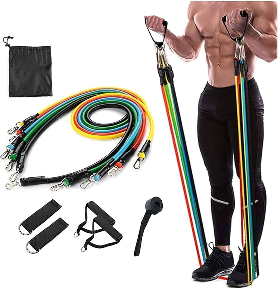 11 Pcs Resistance Band Set For Men & Women